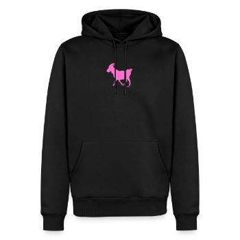 Sündenbock rosa - Männer Premium Bio Hoodie - Schwarz - Vorne - Nico (187cm)