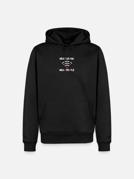 Weak signal - Men’s Premium Organic Hoodie - black