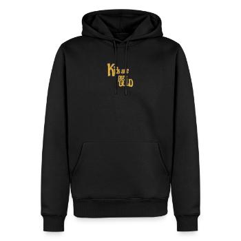 Les ENFANTS sont de l’OR pur - Sweat à capuche Premium bio Homme - noir - Devant - Nico (187cm)