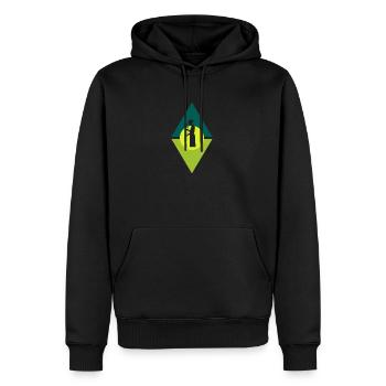 Fleuriste Arrosoir Fleuristerie - Sweat à capuche Premium bio Homme - noir - Devant - Nico (187cm)
