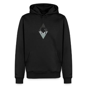 Soul des années 70 - Sweat à capuche Premium bio Homme - noir - Devant - Nico (187cm)