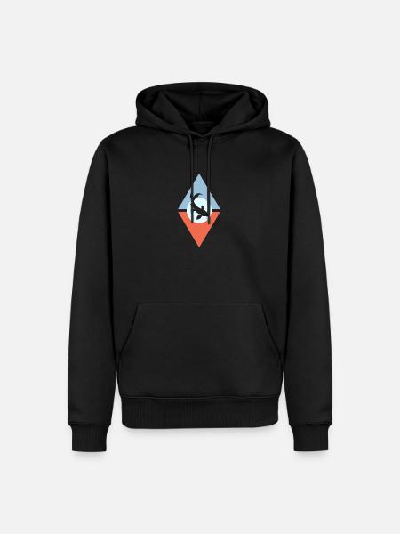 Koi Fisch Fischer - Männer Premium Bio Hoodie - Schwarz