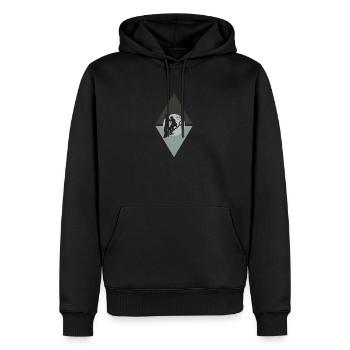 Baumklettern Ausrüstung Kletterer - Männer Premium Bio Hoodie - Schwarz - Vorne - Nico (187cm)