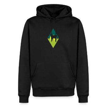 Vegan Animal Rights Tierschutz - Männer Premium Bio Hoodie - Schwarz - Vorne - Nico (187cm)