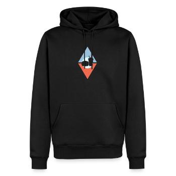 Imbisswagen lecker - Männer Premium Bio Hoodie - Schwarz - Vorne - Nico (187cm)
