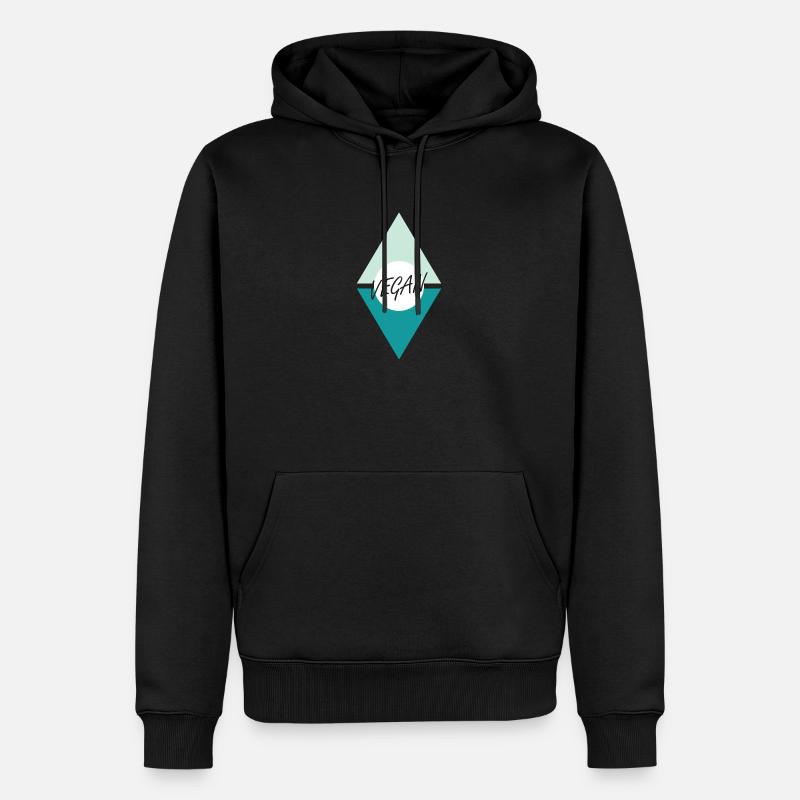 Végétalien Végétalien sain Végétalien - Sweat à capuche Premium bio Homme - noir
