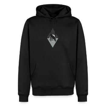 Achterbahn Lukas - Männer Premium Bio Hoodie - Schwarz - Vorne - Nico (187cm)