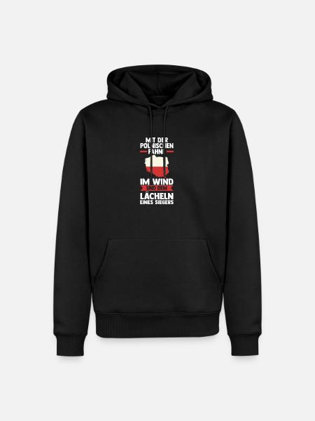 Pole Polnisch Polen - Männer Premium Bio Hoodie - Schwarz