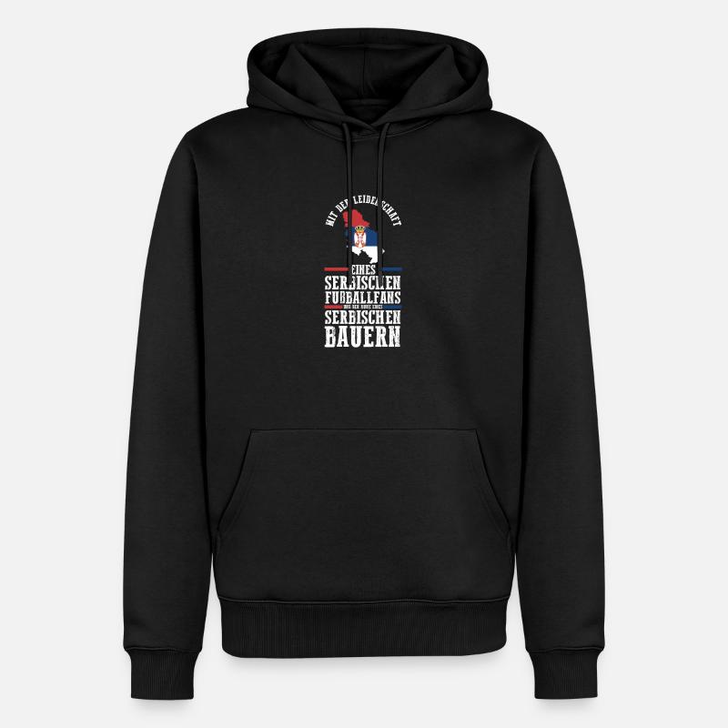 Serbe Serbe Serbie - Sweat à capuche Premium bio Homme - noir