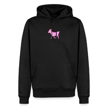 Goat Pink G.O.A.T. - Men’s Premium Organic Hoodie - black - Front - Nico (187cm)