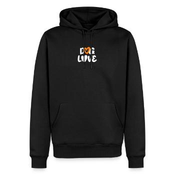 Dog Love Hunde Herz Liebe Haustiere Herrchen Fan - Männer Premium Bio Hoodie - Schwarz - Vorne - Nico (187cm)
