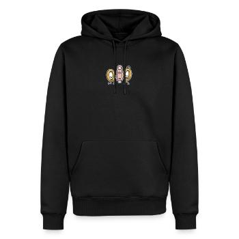 Demande en mariage bagues de mariage fiançailles - Sweat à capuche Premium bio Homme - noir - Devant - Nico (187cm)