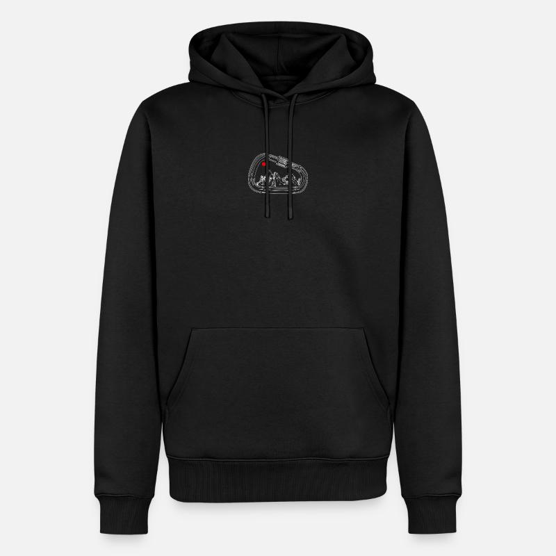 Mountain Vista dans Gear Ring - Sweat à capuche Premium bio Homme - noir