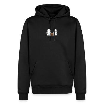 Lustiges Halloween Ehebruch Gespenst Bastard baby - Männer Premium Bio Hoodie - Schwarz - Vorne - Nico (187cm)