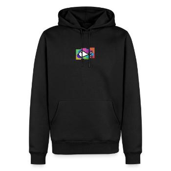 POISSON. SARDINE. POISSON D'AVRIL. MER. OCÉAN - Sweat à capuche Premium bio Homme - noir - Devant - Nico (187cm)