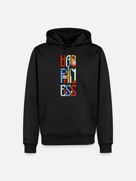 Glücklich Positiv Geld - Männer Premium Bio Hoodie - Schwarz