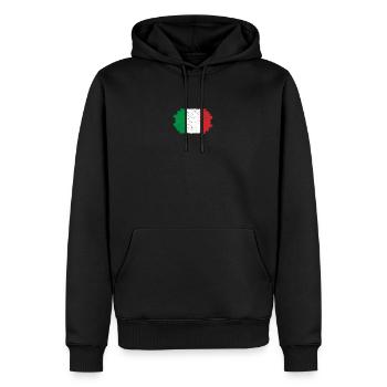 Italienische Flagge Pinselstrich - Männer Premium Bio Hoodie - Schwarz - Vorne - Nico (187cm)
