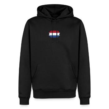 Brush Stroke Dutch Flag Art Print - Men’s Premium Organic Hoodie - black - Front - Nico (187cm)