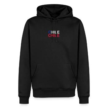 CHILE Flagge - Männer Premium Bio Hoodie - Schwarz - Vorne - Nico (187cm)