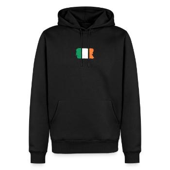 Drapeau néerlandais coups de pinceau - Sweat à capuche Premium bio Homme - noir - Devant - Nico (187cm)