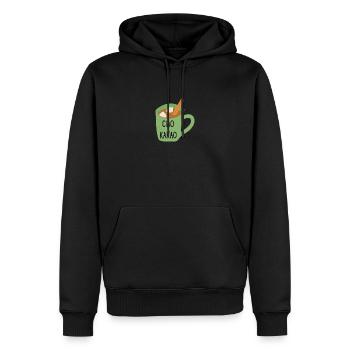 Ciao Kakao Tasse - Männer Premium Bio Hoodie - Schwarz - Vorne - Nico (187cm)