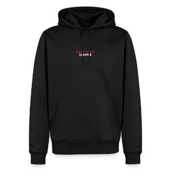 t-shirt partisan toujours t-shirt antifasciste - Sweat à capuche Premium bio Homme - noir - Devant - Nico (187cm)