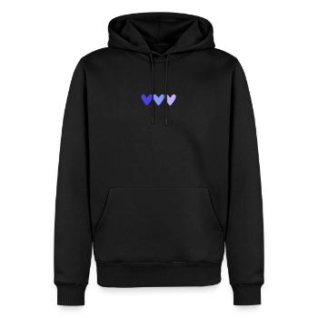 BONNE FÊTE. COEUR. BONNE FÊTE MAMAN. MAMAN. FÊTE - Sweat à capuche Premium bio Homme - noir - Devant - Nico (187cm)