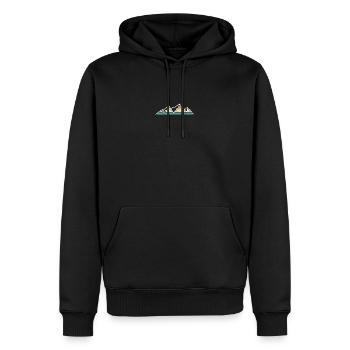 Crête de la Montagne Pastel Rainbow - Sweat à capuche Premium bio Homme - noir - Devant - Nico (187cm)