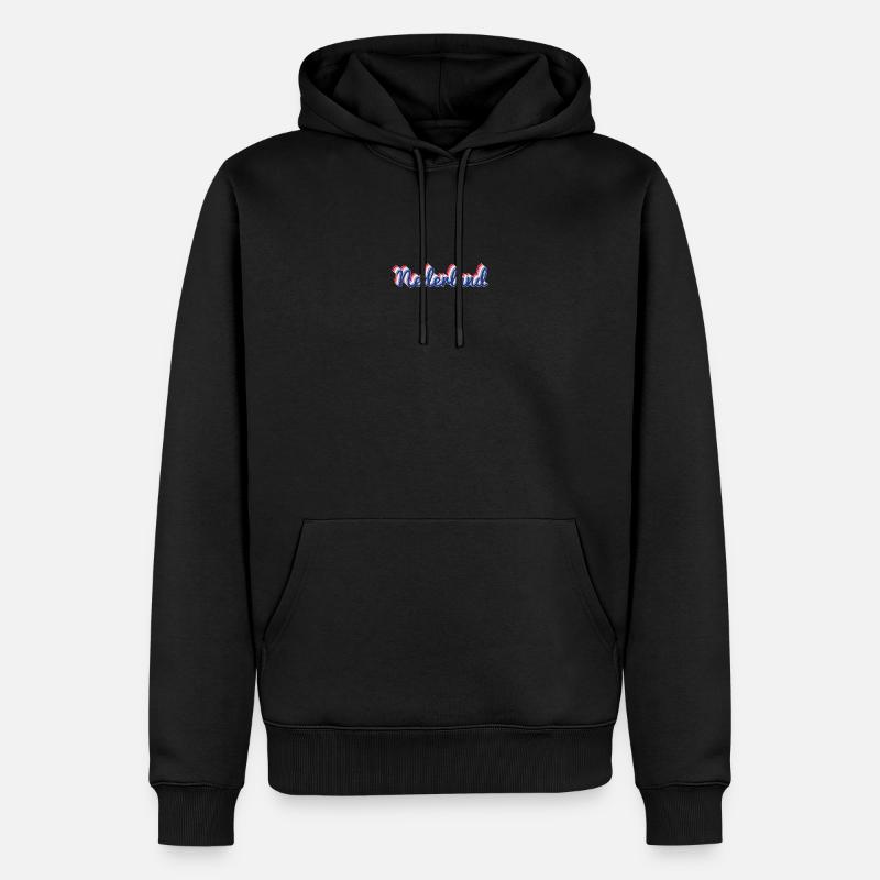 Nederland Script Flagfarben - Männer Premium Bio Hoodie - Schwarz