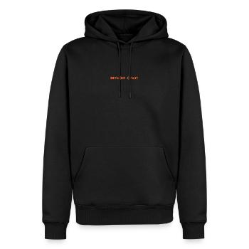Bitcoin only! - Men’s Premium Organic Hoodie - black - Front - Nico (187cm)
