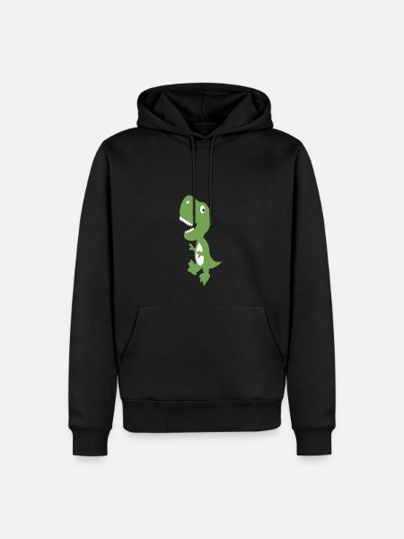 Dino Cute Green - Men’s Premium Organic Hoodie - black