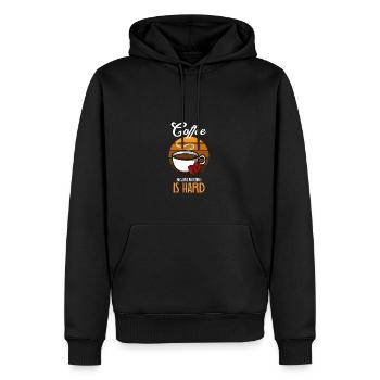 Erwachsene ist hart Komiker Gift - Männer Premium Bio Hoodie - Schwarz - Vorne - Nico (187cm)