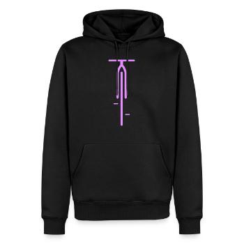 Fahrrad Silhouette pink - Männer Premium Bio Hoodie - Schwarz - Vorne - Nico (187cm)