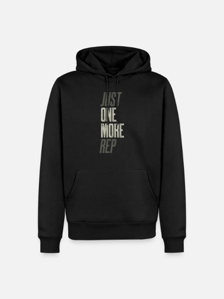 ONE MORE - Männer Premium Bio Hoodie - Schwarz