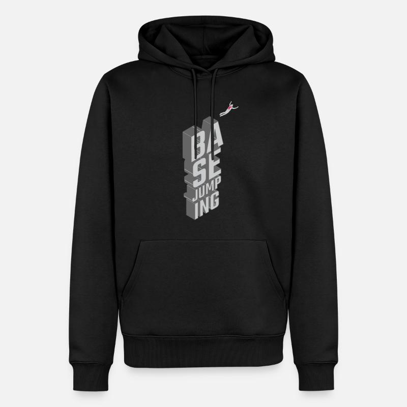 Basejumping - freier Fall - Männer Premium Bio Hoodie - Schwarz
