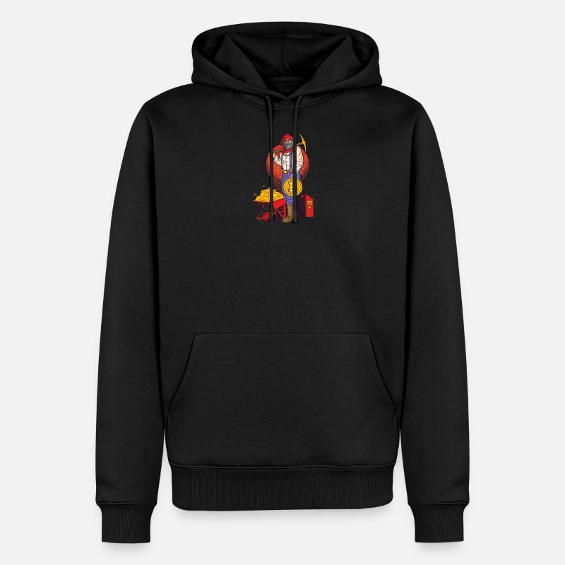 Bitcoin Miner - Sweat à capuche Premium bio Homme - noir