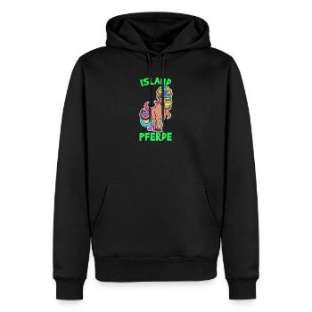 Chevaux Poney Chevaux islandais Citation islandaise Fan de chevaux - Sweat à capuche Premium bio Homme - noir - Devant - Nico (187cm)
