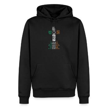 Croix celtique - Sweat à capuche Premium bio Homme - noir - Devant - Nico (187cm)