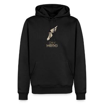 Child of Hermes – Percy Jackson inspired design - Men’s Premium Organic Hoodie - black - Front - Nico (187cm)