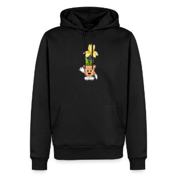 Lustige Narzisse - Männer Premium Bio Hoodie - Schwarz - Vorne - Nico (187cm)
