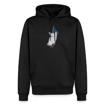 Pinguin Glockenblume  - Männer Premium Bio Hoodie - Schwarz - Vorne - Nico (187cm)