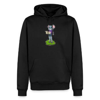 Maus Sekretärin Karton Büro - Männer Premium Bio Hoodie - Schwarz - Vorne - Nico (187cm)