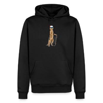 Suricate Skater Skateboard Sport - Sweat à capuche Premium bio Homme - noir - Devant - Nico (187cm)