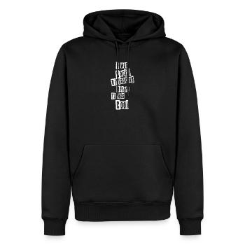 I was social distancing - Männer Premium Bio Hoodie - Schwarz - Vorne - Nico (187cm)
