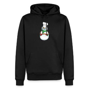 Cuisson de Noël Snowman - Sweat à capuche Premium bio Homme - noir - Devant - Nico (187cm)
