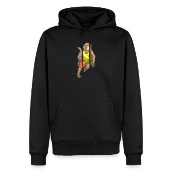Affe Basketballspieler Basketball - Männer Premium Bio Hoodie - Schwarz - Vorne - Nico (187cm)