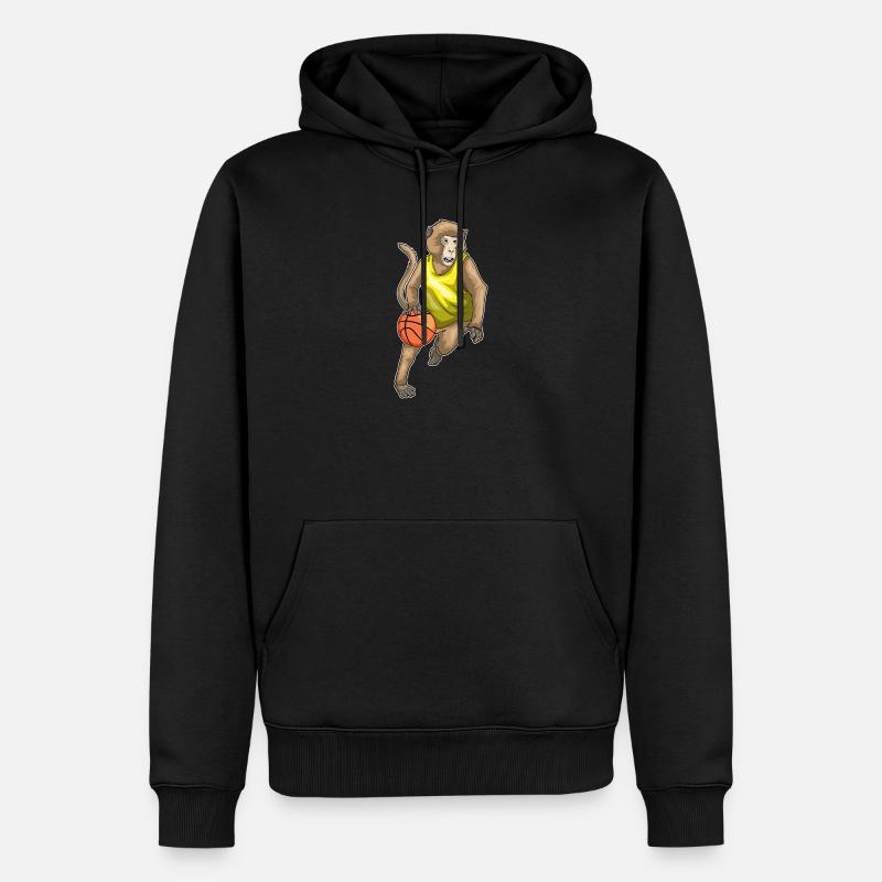 Singe Basketteur Basketteur - Sweat à capuche Premium bio Homme - noir