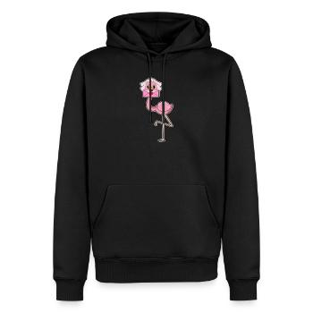 Flamingo Braut Brief Hochzeit - Männer Premium Bio Hoodie - Schwarz - Vorne - Nico (187cm)