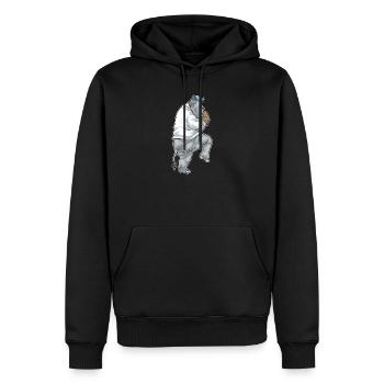 Rhino Baseball Gant de baseball - Sweat à capuche Premium bio Homme - noir - Devant - Nico (187cm)
