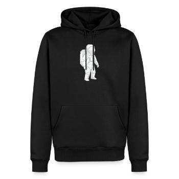 Astronaut Shirt für Weltraum Fans - Männer Premium Bio Hoodie - Schwarz - Vorne - Nico (187cm)